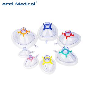Wholesale CE ISO Approved Silicone Medical Disposable Adults Pediatric Infant Neonate PVC Anesthesia Mask With Check Valve from china suppliers