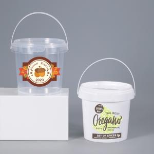 Wholesale Food Grade Beverage Plastic Candy Buckets Halloween Container with Lids and Handles from china suppliers