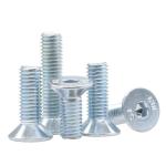 Handan Fastener Direct White Blue Zinc Plated DIN7991 CSK Flat Head Hex Socket