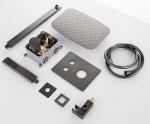 Concealed Tap Bath Shower Mixer Set Matte Black Wall Mounted