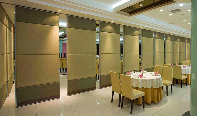 Restaurant 38-45db Soundproof Partition Wall 6063-T6 Aluminum Frame