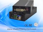 1Port compact 1080p DVI fiber optic extender with 3.5mm stereo audio over 1 sm