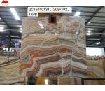 Translucent Rainbow Onyx Stone for Villa Background CNF Polished Red Dragon Onyx