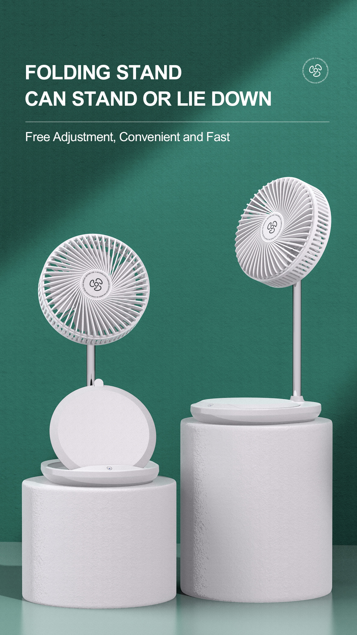 with fan wireless charger good for summer gift and promotion 2024 new products