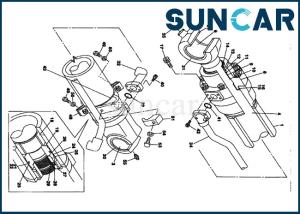 Wholesale LZ00450 CASE Excavator Bucket Cylinder Seal Kit Fits Model CX130 CX135SR CX210LR CX240LR from china suppliers