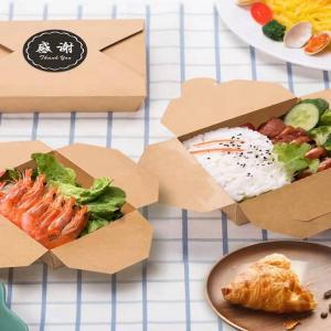 Wholesale Take Away Box Salad Container Salad Paper Box Sushi Chicken Container from china suppliers