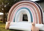 Mini 10ft Colorful Jumping Inflatable Bouncer Rainbow White Bounce Castle