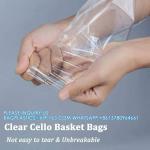 Large Cello/Cellophane Bags,30x 40 Inches Clear Basket Bags OPP Plastic