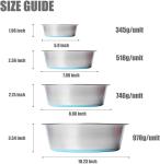 Deep Stainless Steel Anti-Slip Dog Cat Bowls with No-Spill and Non-Skid Rubber