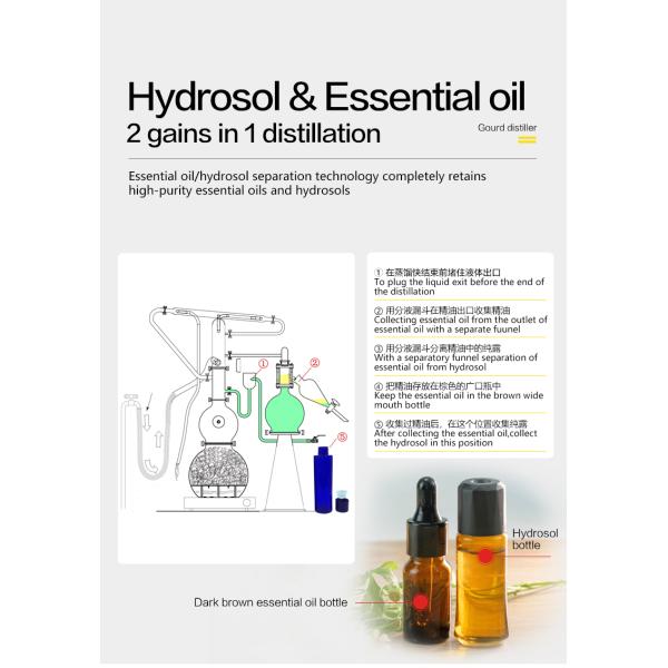 After Service Online support Eucalyptus Oil Extraction Machine/flower Essential Oil Steam Distillation/flower Oil Extractor