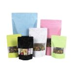 Food Packaging Maple Leaf Pattern Printed Zipper Bag Kraft Paper Aluminum Foil