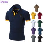 Knitted Fabric Custom Logo Plain Casual Golf Cotton Polyester Polo Shirts T