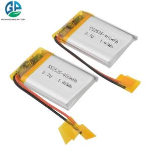 Wholesale Kc Lipo Lithium Polymer Battery Pack 552535 25c 3.7v 400mah With Pcm from china suppliers