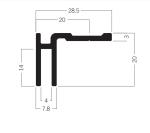 M1322 Adaption Profile of 40-80-100MM Maxima system,Tension fabric extrusion