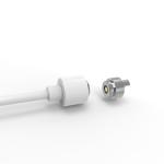 OD4.0mm White 2Pin Circular Magnetic Power Cable Connector For Electric