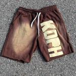 Drawstring Closure Customized Cotton French Terry Sun Faded High Waist Shorts