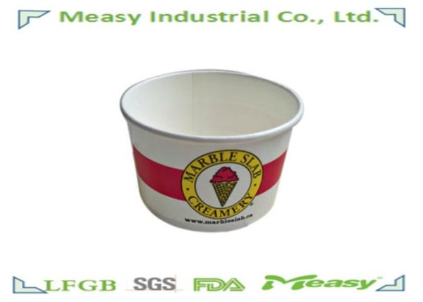 Coated Paper Ice Cream Paper Cups for Dessert / Cake , Disposable Ice Cream