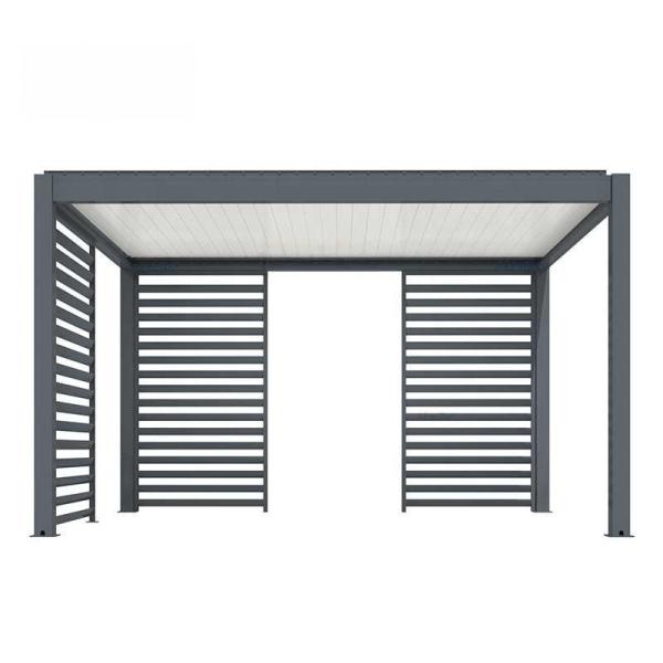 Gatehouse open-air sun room Outdoor canopy flipped louver gazebo shed four