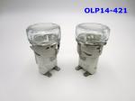 Galvanized Steel Oven Lamp Holder OLP14-421 Faston 6.3x 0.8 Bright White Color
