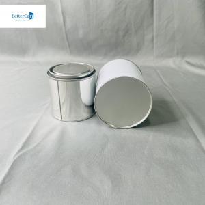 China Round Empty Paint Tins 2.5 Liter Tinplate Cans 500ML Round Paint White Coating on sale