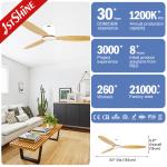 Remote Control 52" Air Cooling Fan for Low Profile Flush Mounted Ceiling in