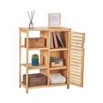 Solid Bamboo Kitchen Storage Cabinet Shelf For Bathroom Storage