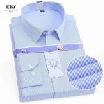 Formal Office Men's Shirt Short Long Sleeve Dress Shirt in Viscose/Polyester