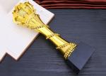 Elegant And Luxury Designed Resin Trophy , Gold Plated Glorious Souvenir