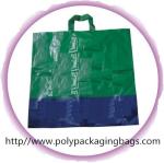 Environmental Friendly Green Recycled Plastic Handle Bag For Shopping