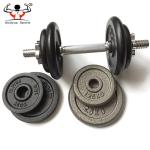 Black Paint 10kg Dumbbell Set , Cast Iron Dumbbell Set For Weight Lifting