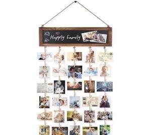 Wholesale Picture Frames Collage Photo Hanging Display Picture Board Wood Rustic Frames for Wall Decor and Dorm Room Decor with Blackboard from china suppliers