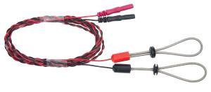 Wholesale Resusable EMG Sensory Finger Loop Electrode , Twisted Pair Stimulation Electrode Blank-Red from china suppliers