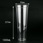 Custom printing juice coffee milk tea cold drink take away cup clear PET