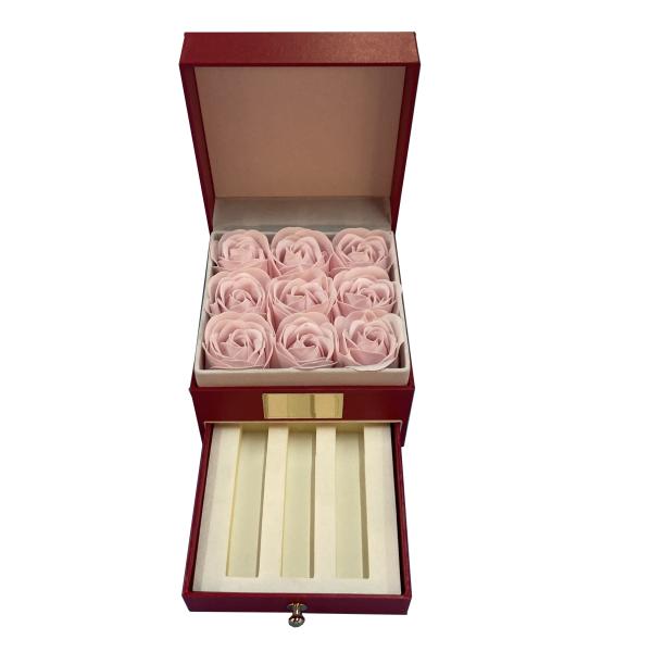 Wholesale Customized Luxury Double-Deck Drawer Hardcover Gift Packaging Box Jewelry Packaging Box for Valentine′s Day