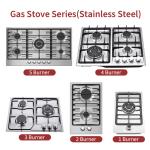 Multifunction Built In Gas Hob Appearance Golden 4 Burner Gas Stove