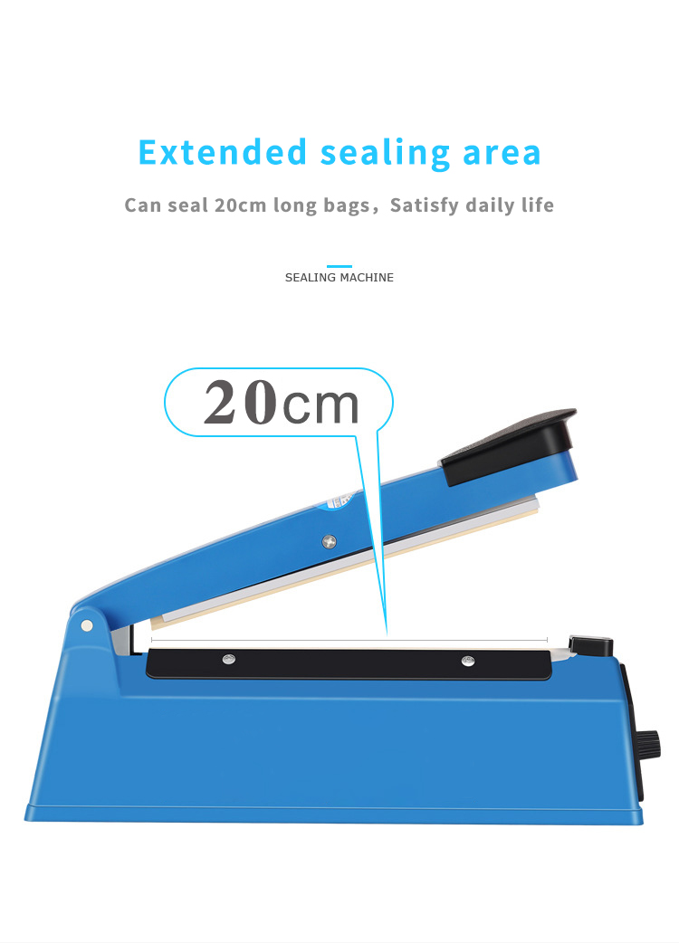 200mm Portable Hand Manual Plastic Impulse Heat Bag Sealer with CE FCC Approved ABS