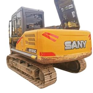 Wholesale Crawler Chain Moving Type Original Hydraulic Cylinder Rubber Track Sany Excavator SY155 with A/C from china suppliers