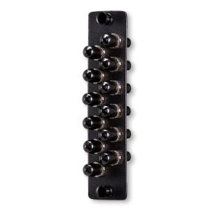 Wholesale Black Cover ST 12 Fiber Optic Adapter Panel With Simplex Multimode Adapter from china suppliers