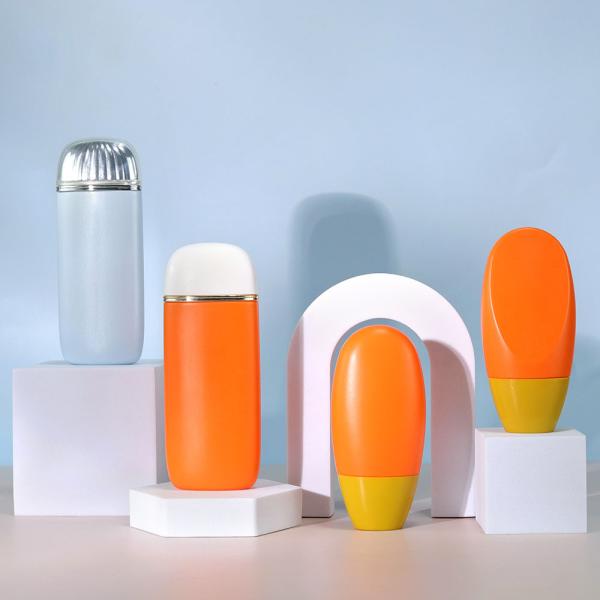Matte Sunscreen Orange Tube 60ml 70ml Sun Cream Tube Custom For SPF50 Sunscreen