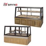 Single Sided Two Layer Bread Display Cabinet For Bakery Shop