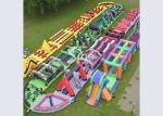 185 Meters Long Big Adults Inflatable Obstacle Course Course From Guangzhou