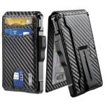 11.2*7.4*1.7cm Black High Capacity Aluminium RFID Card Holders Holds Up To 12