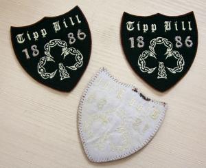 Wholesale Brown RPET Personalised Embroidered Badges Logo Shape Personized from china suppliers