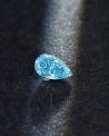 1.5Carat Carbon Lab Created Blue Loose Pear Cut Diamond For Rings