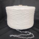 1.3cm NM12 Bleached White / Raw White Nylon Feather Yarn For Flat Machine