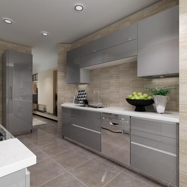 Modern Island Design Custom Kitchen Cabinets ready to assemble Sets Cuisine