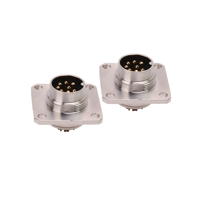 Front Rear M16 Circular Connector 2 - 8 Pin Panel Mount Electrical Waterproof Connector