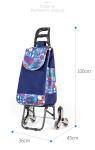 80-100litres Shopping Trolley Bag With Wheels Collapsible Grocery Cart