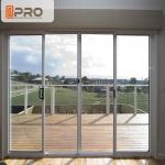Big Size Black Aluminum Sliding Doors For Dining Room With Thermal Break Design