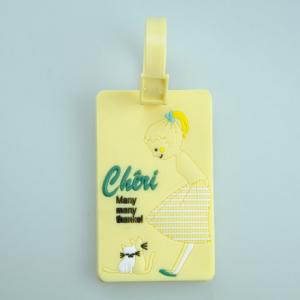 Wholesale Cute lovely little girl beautiful luggage tag with logo from china suppliers